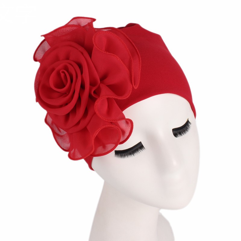 Title 9, Side big flower elastic bandana hat