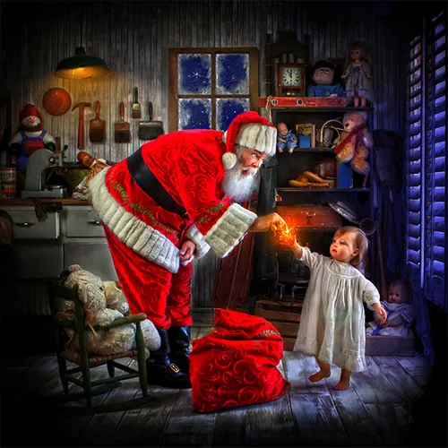 Santa Claus Digital Painting Kit Decoration Painting Old Christmas - Shop at LoveMi