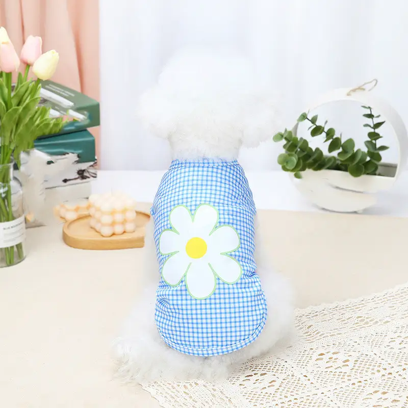Simple Five-color Flower Vest Puppy Costume