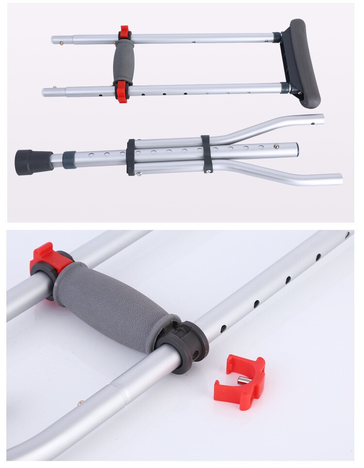 Adjustable Underarm Crutch Height Lightweight Aluminium