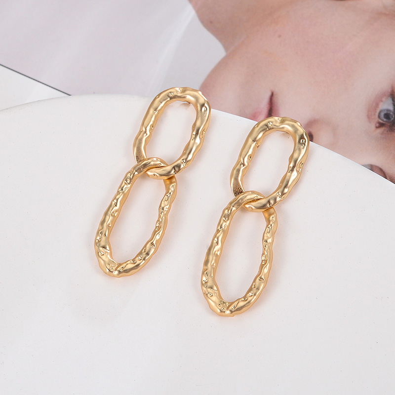 Retro Irregular Large Ring Earrings