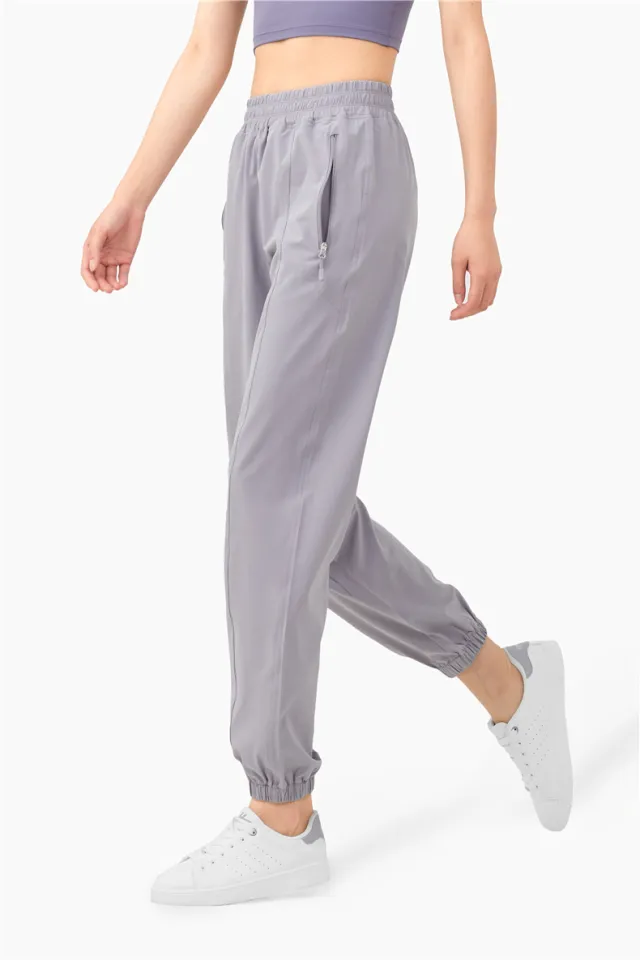 Zipper Pockets Three dimensional Bundle Feet Slimming Running Yoga Pants Silver Drop - Shop at LoveMi