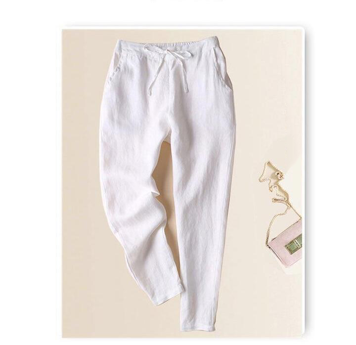 Women's Cotton And Linen Harem Pants