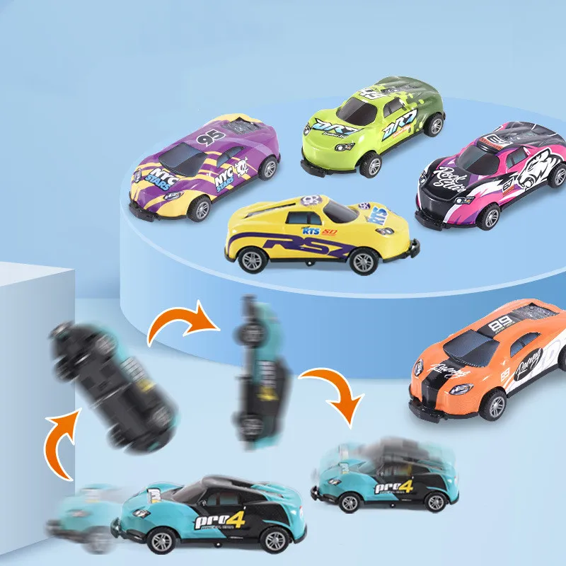 Flip Stunt Car Alloy Pull Back 4wd Racing Car Model Cool Graffiti Friction Diecasting Toys For Kids Boys Children Christmas Gift – image 2