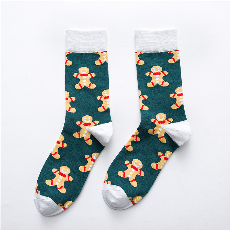 Title 2, Christmas series cartoon couple socks cute cott...