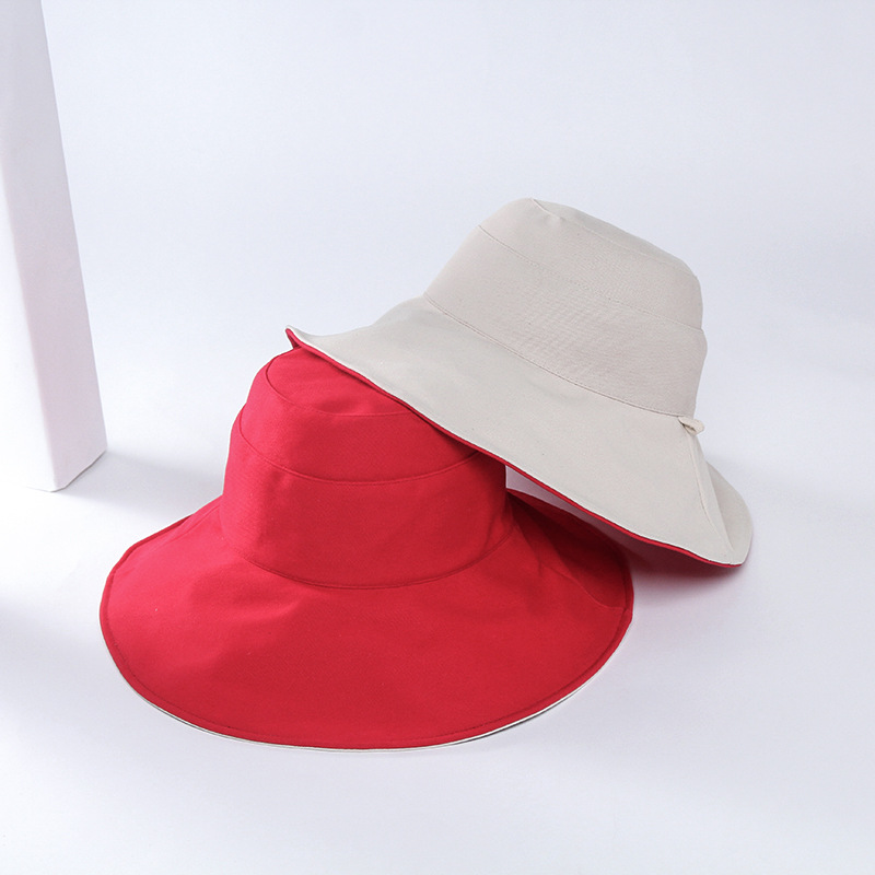 Title 6, Female double-sided sun hat fisherman hat