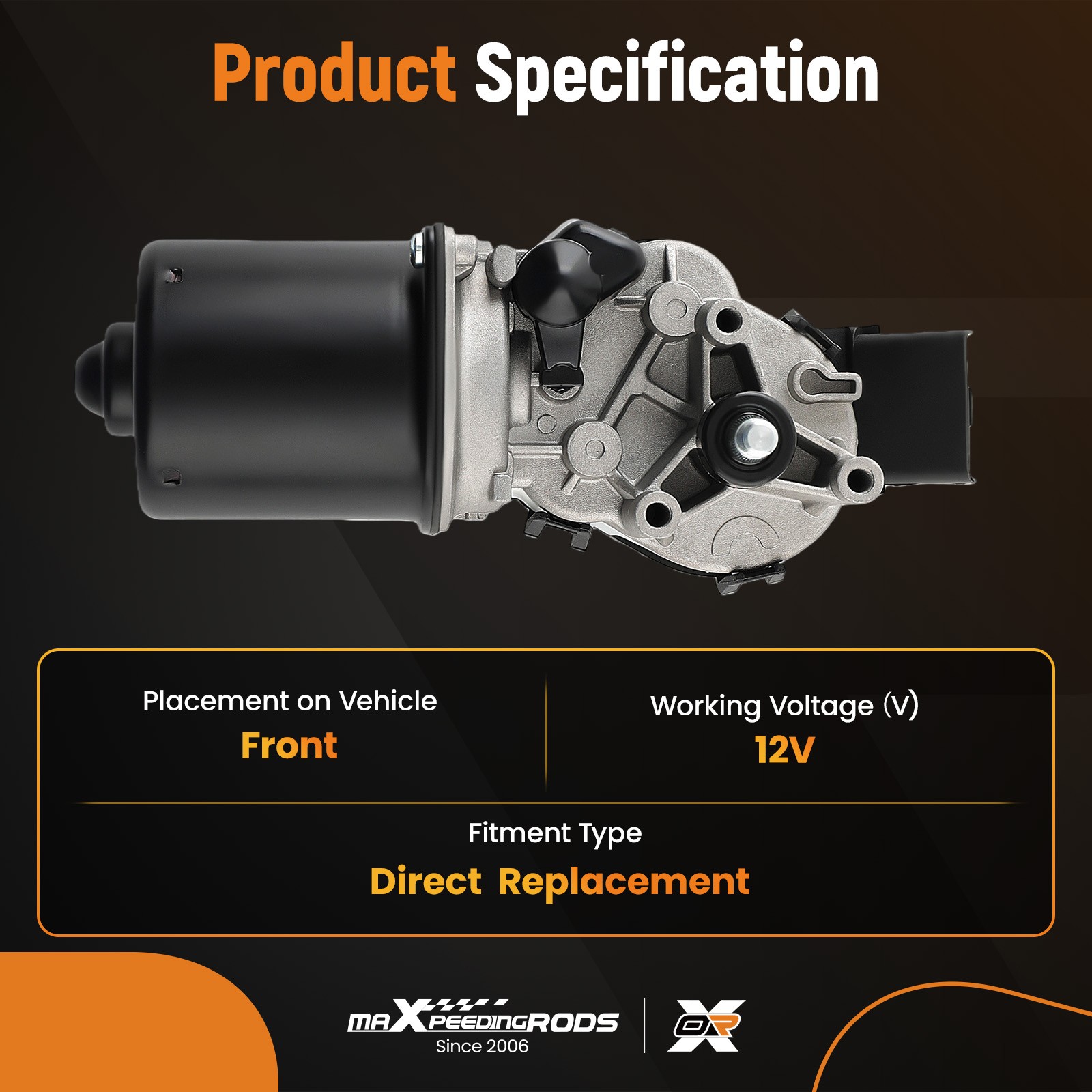 Front Windscreen Wiper Motor For DACIA SANDERO 2013-22 288006475R  12V 3