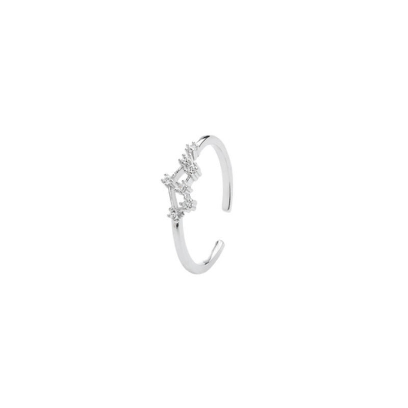 Simple Fashion Diamond Zodiac Female Constellation Ring