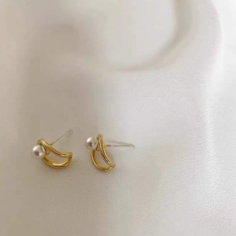 Title 5, Sterling Silver Needle Small U-shaped Ear Studs...