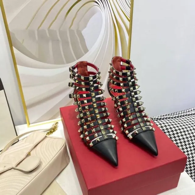 Fashionable British Pointed Toe Stiletto High Heels Cowhide 36 - Shop at LoveMi