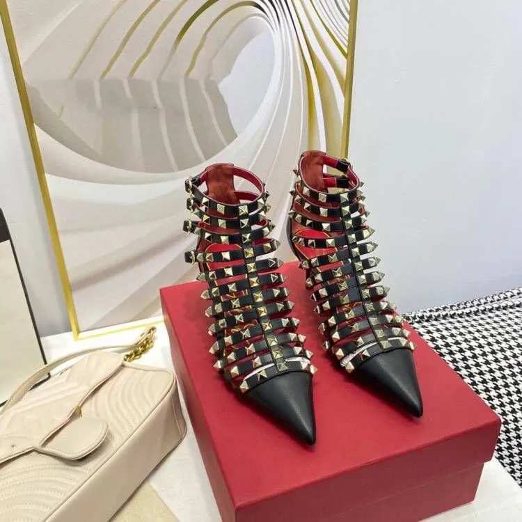 Fashionable British Pointed Toe Stiletto High Heels - Cowhide-36