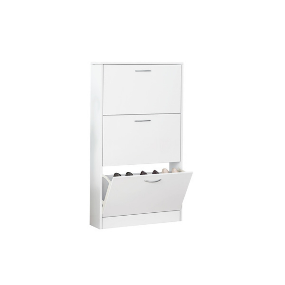 Shoe Cabinet For Entryway, White Narrow Shoe Storage Cabinet Flip Down Shoe... 9