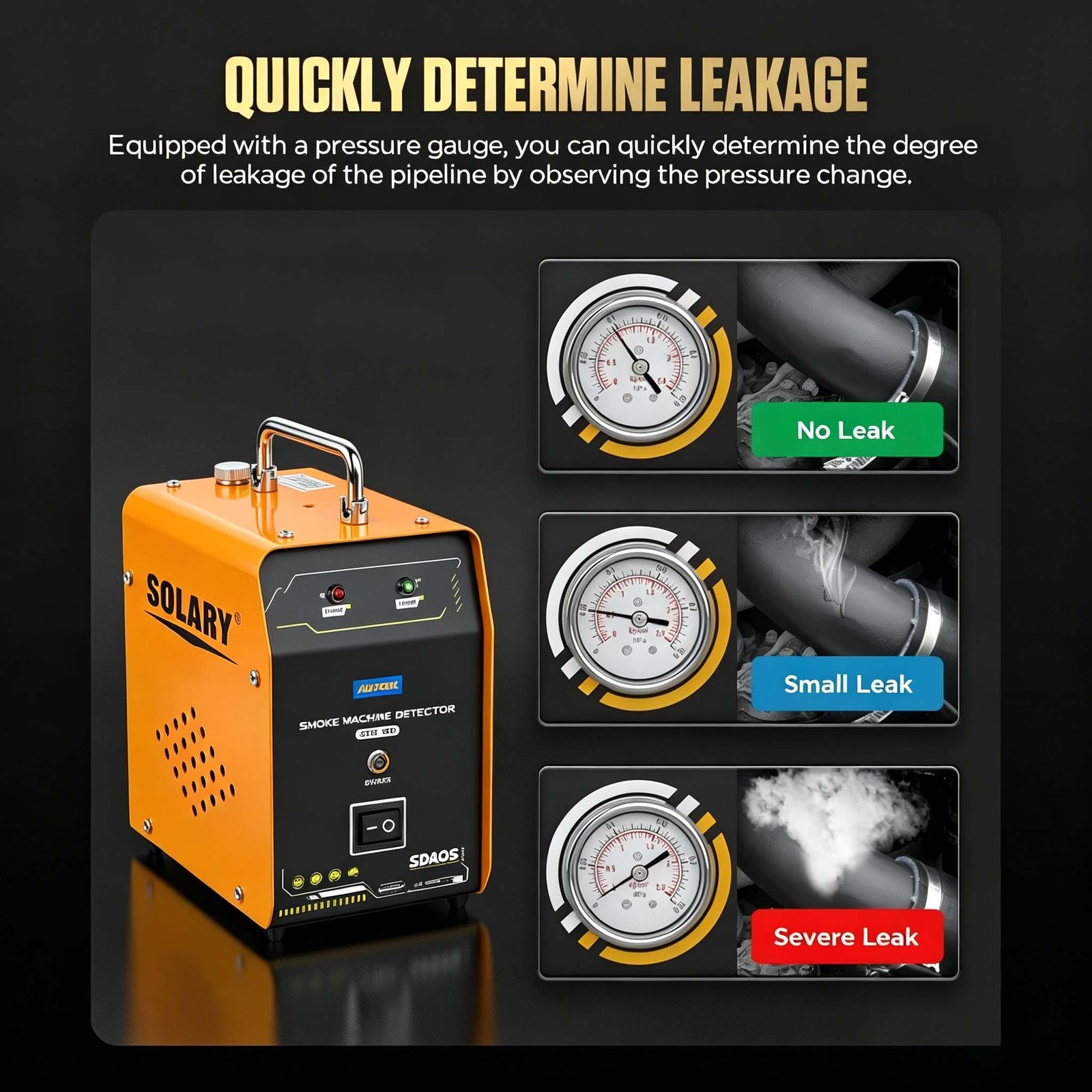 Auto Car EVAP Smoke Machine Leak Detector Pipe Diagnostic Tester 23 PSI — image 3
