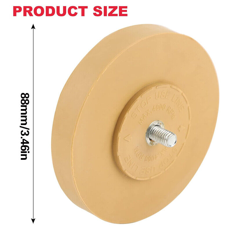 2X CARAMEL WHEEL WITH FREE DRILL ATTACHMENT S509509 RUBBER ERASER 88mm — image 12