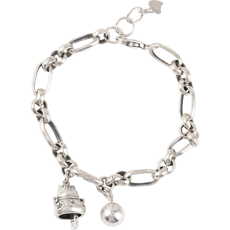 925 Sterling Silver Bracelet Women Retro Cold Style Temperament Jewelry