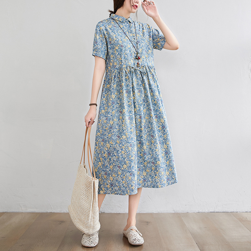 Women's Temperament Literary Loose Skinny Dress