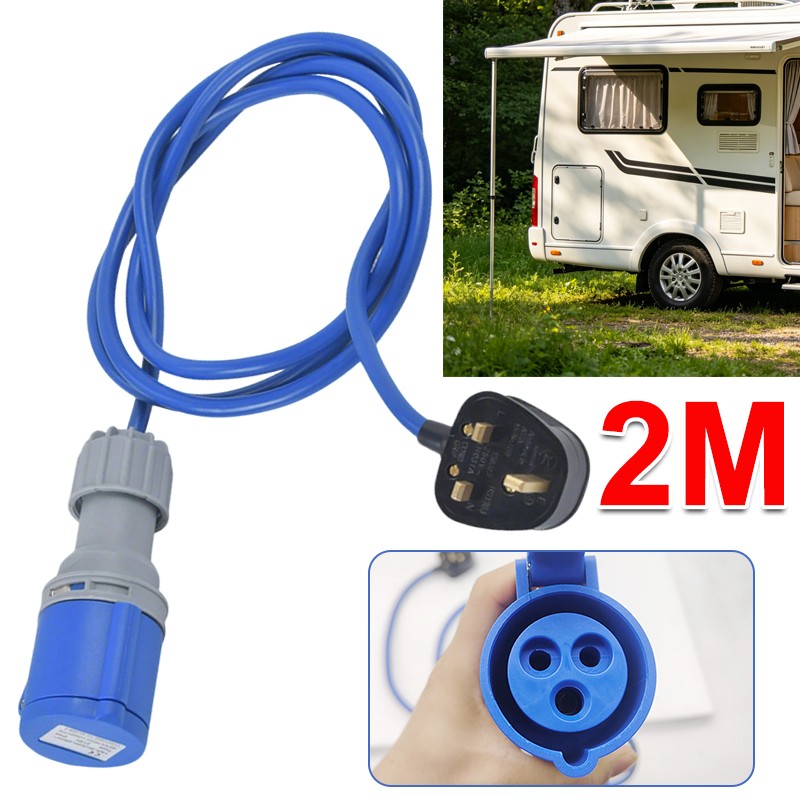HEAVY-DUTY Caravan Motorhome 13A Plug TO 16A Socket 240V Mains Hook UP Cable — image 10