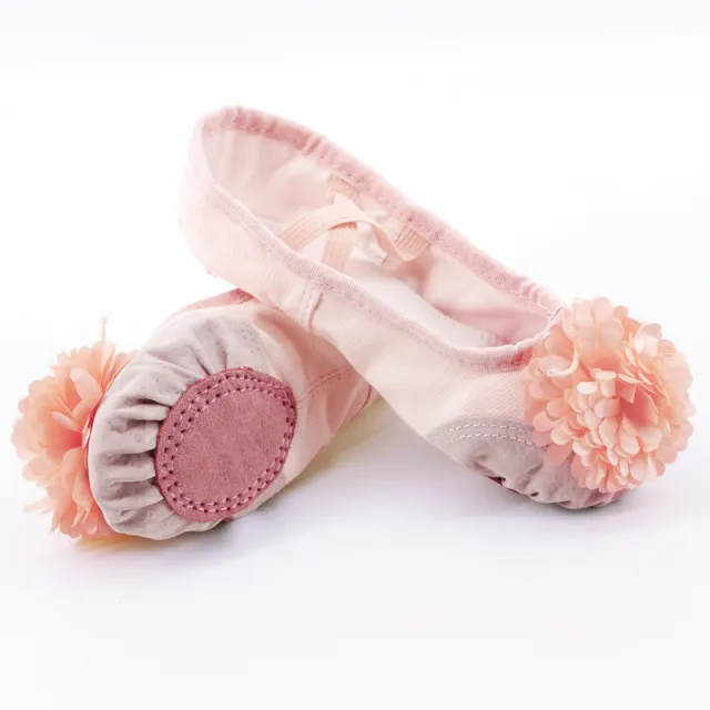 Children's Flat bottomed Exercise Flower Ballet Shoes Red - Shop at LoveMi
