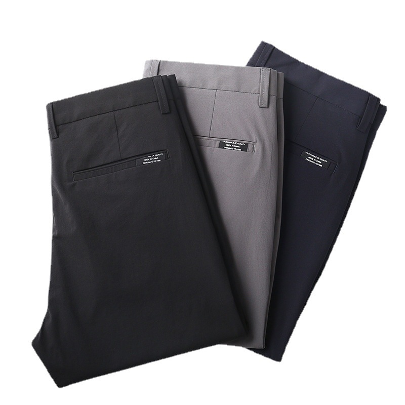 Title 8, Calças Casuais Masculinas Business Slim Trouser...