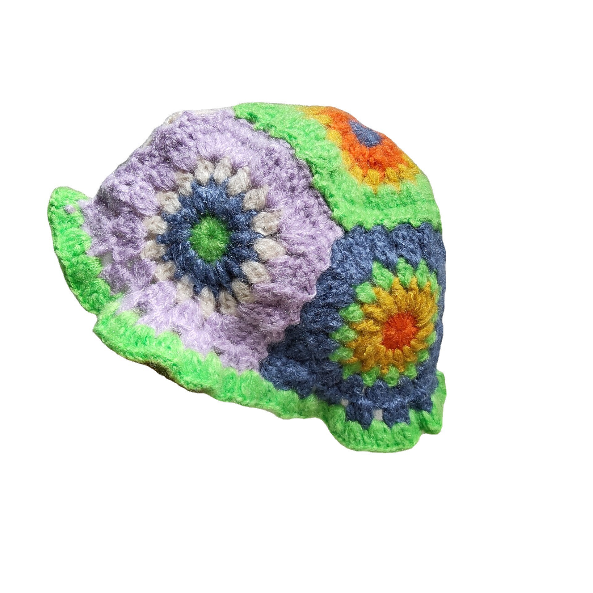 Mohair Color Matching Colorful Baotou Hat Basin Hat