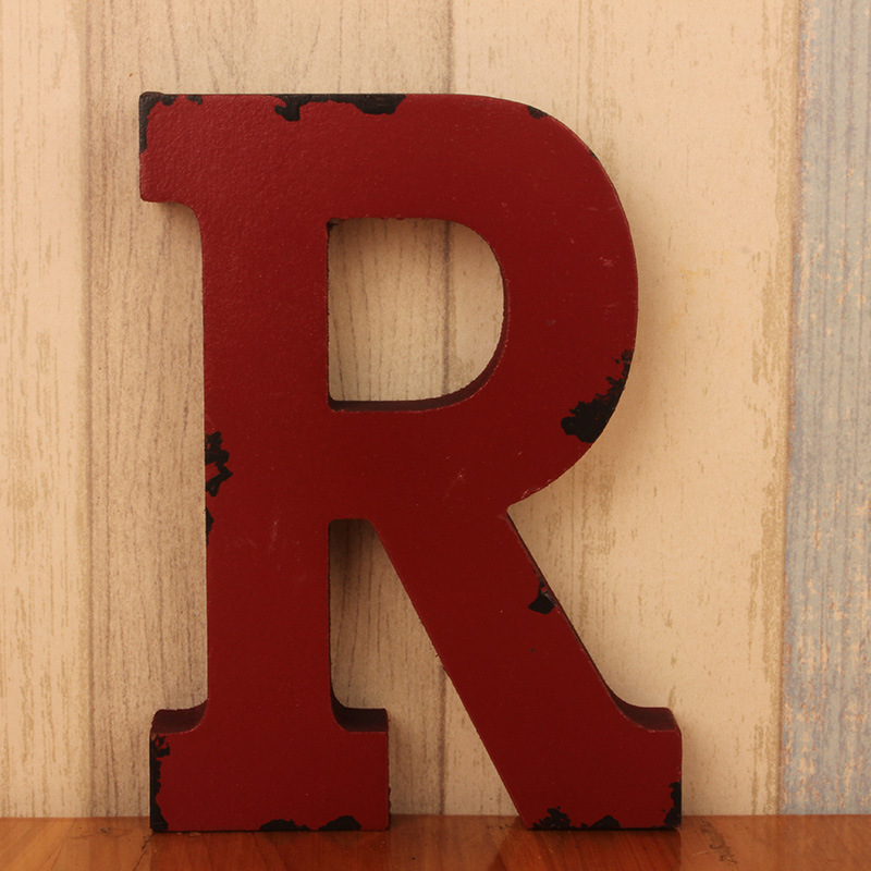 Title 3, Creative retro wooden alphabet decoration ornam...