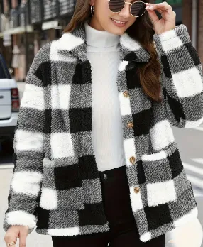 Coat Pocket With Long Sleeve Winter Fashion Casual Coat White - Shop at LoveMi