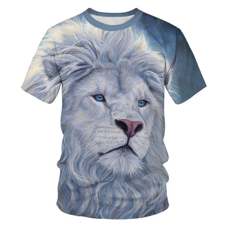 Round Neck Short Sleeve 3D Digital Printing T-shirt