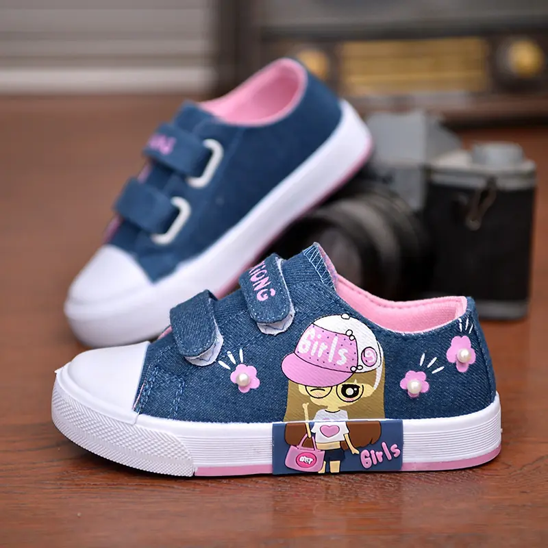 Children's Shoes Girls' Canvas Baby Sneakers Cowboy
