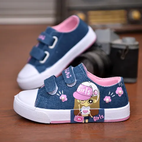 Children's Shoes Girls' Canvas Baby Sneakers Cowboy Breathable