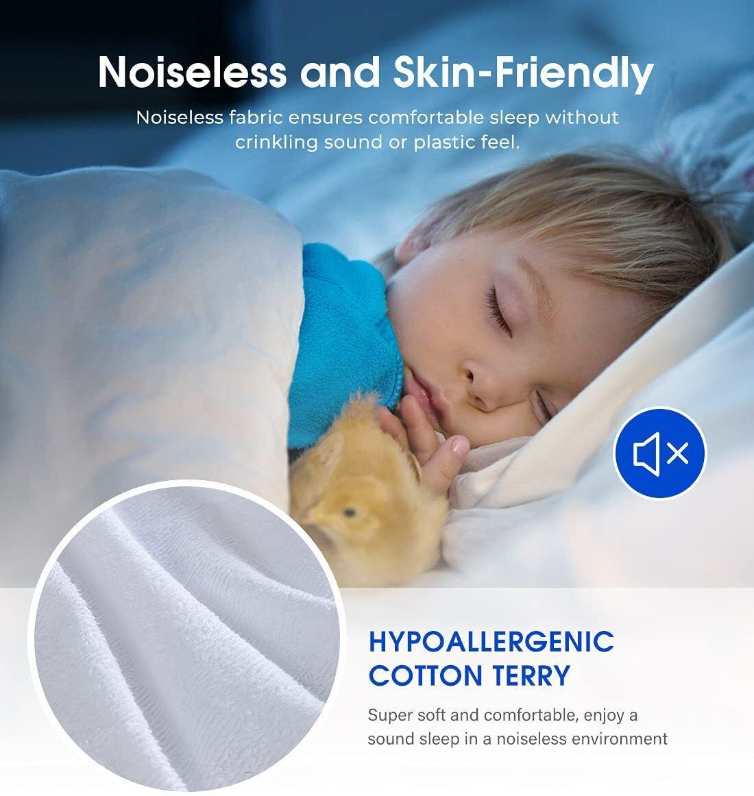 Terry Cotton Fitted Mattress Protector Waterproof --Single