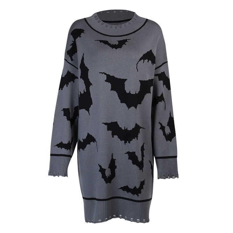 Title 4, Loose Pullover And Long Bat Tattered Sweater Eu...