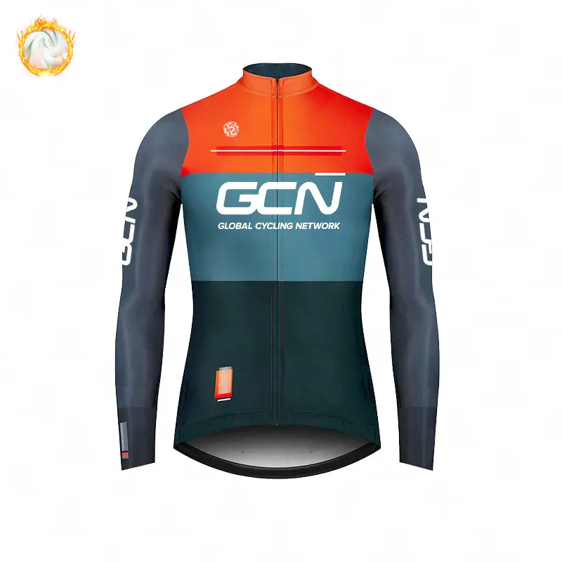 GCN Fleece Long Sleeve Cycling Jersey Running