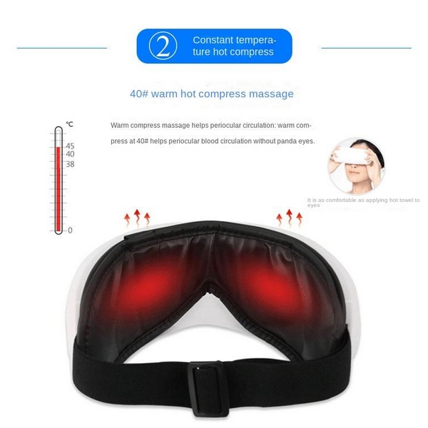 Heat Eye Massager with Music, Rechargeable. Health and wellness for your eyes. Spending hours working on the laptop or phone can cause fatigue for your eyes and mind. Fortunately, there are things you can do to alleviate headaches and provide relaxation. 