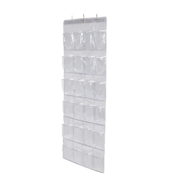 24 Grid Non woven Bag Behind The Door Shoe Storage Hanging Bag White - Shop at LoveMi