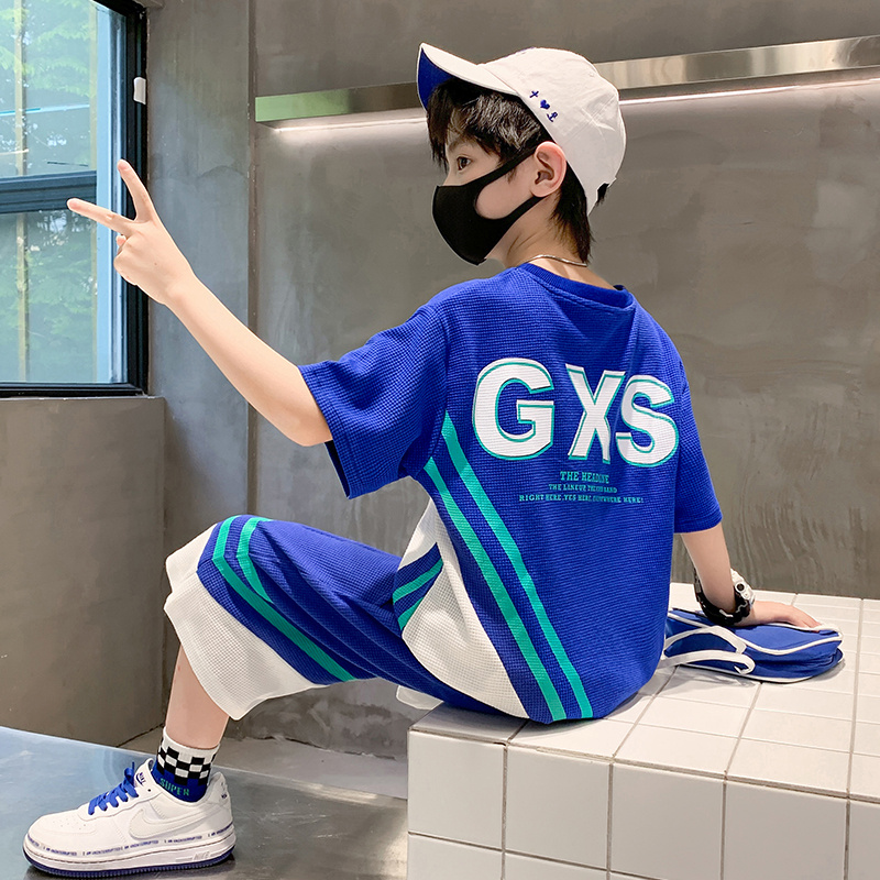 Summer Sports Big Children's Thin Short-sleeved Suit