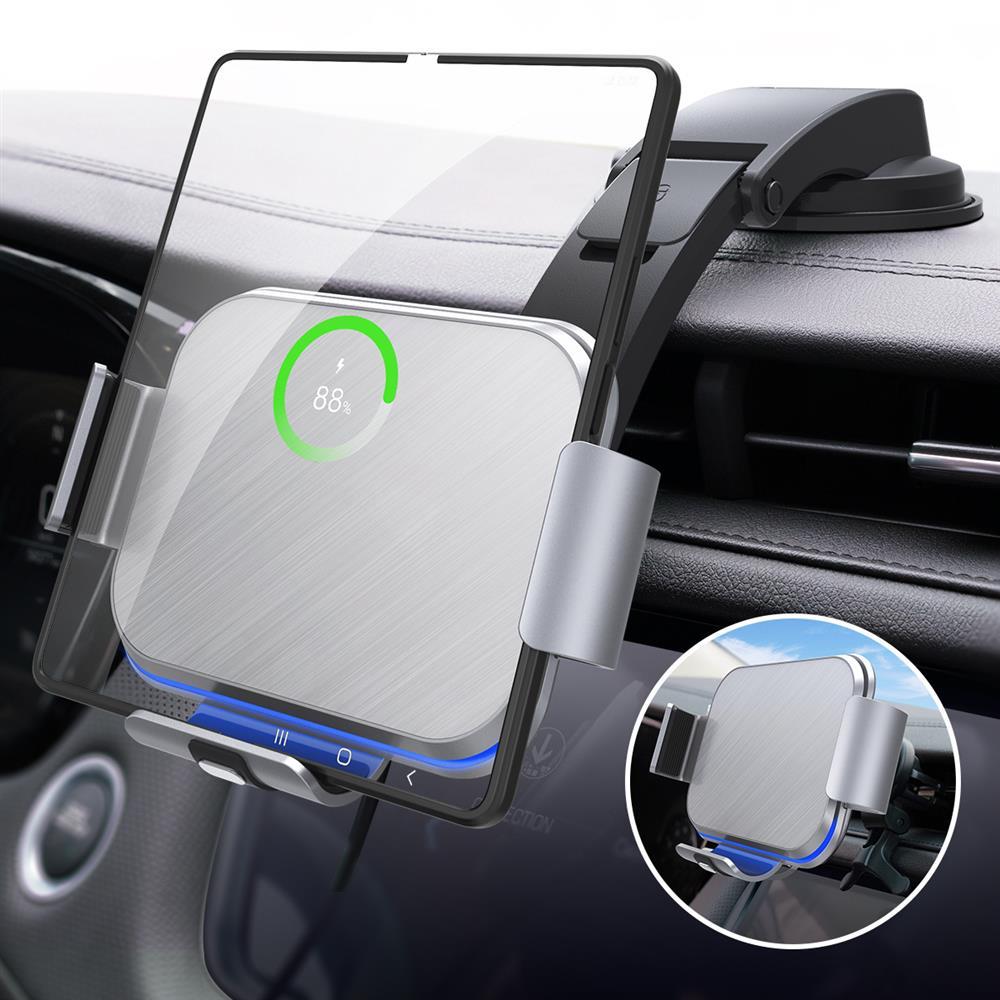 S8 Double Coil Folding Screen Car Mount Wireless Charging - Image 7