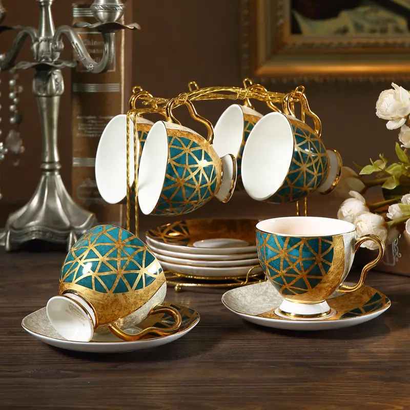 Household Ceramic Cup English Afternoon Tea Tea Set Breakfast Cup And Saucer