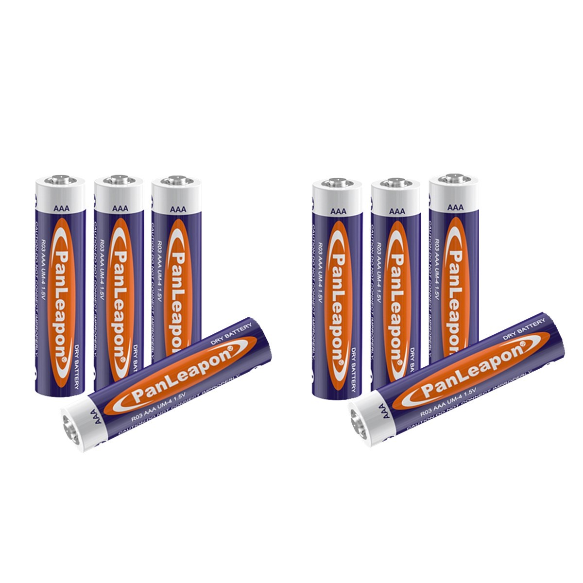 8Pcs 1.5V AAA Batteries R03p Cell Zinc-Carbon For TV Remote Household Batteries