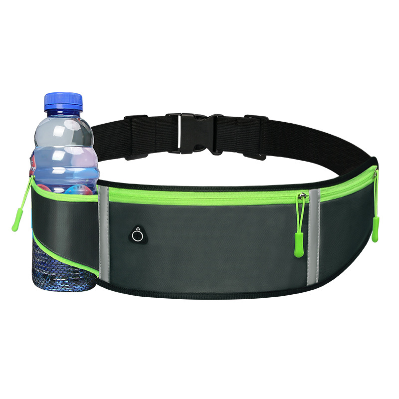 Light slim running belt with pocket and zipper for sports.