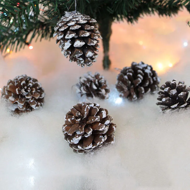 Christmas Ornaments Tree Small Pendant Accessories - White Pine Cones