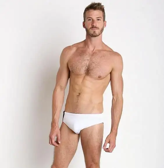 Men's Swimming Trunks Black Triangle Low Waist