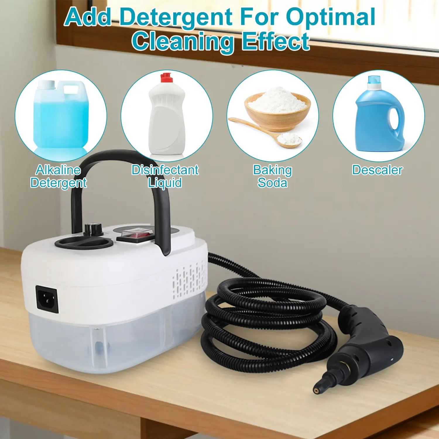 2500W Handheld Steamer Cleaner Multifunctional Little Steamer Powerful High Temp Steam Clean Machine With Gloves For Cleaning Car Detailing Couch Floor Tile Mic