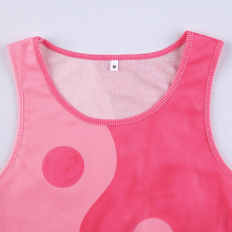 Title 38, Printed Sleeveless Sports Bottoming Vest And Lo...