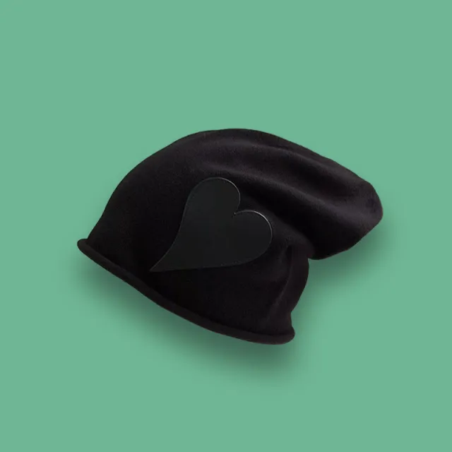 Autumn And Winter Fashion Pile Hats Japanese Net Red Face Small Baotou Hat Black - Shop at LoveMi