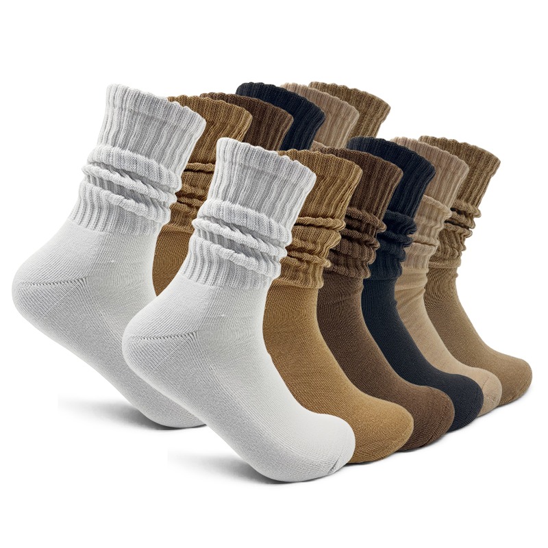 Girls 6 Pairs Of Mixed Color Pile Socks