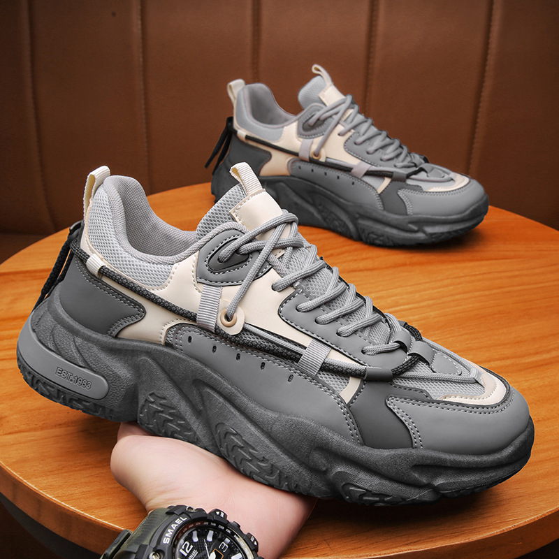 All-in-one Sports Leisure Running Junior High School Students Thick Soles Heightening Shoes - Image 1