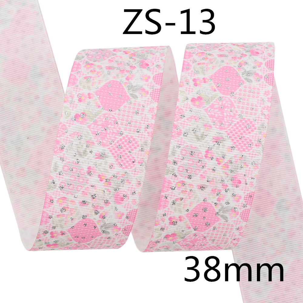 Ribbon 38mm Hot Laser Silver Original Pattern Ribbon