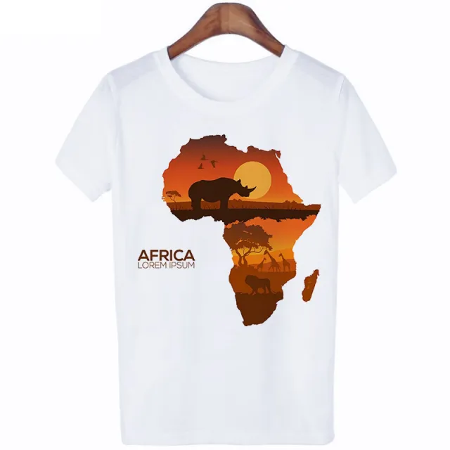 Women's Short sleeved T shirt Fashion Printed European Size Plus Size Brown - Shop at LoveMi