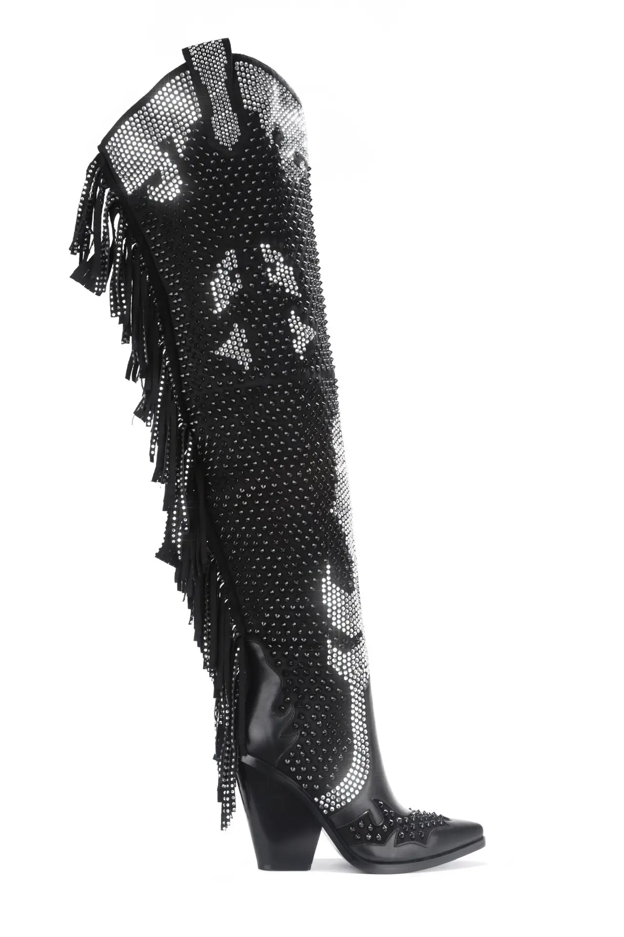 Over-the-knee Fringed Wedge Heel Sexy Fashion Boots