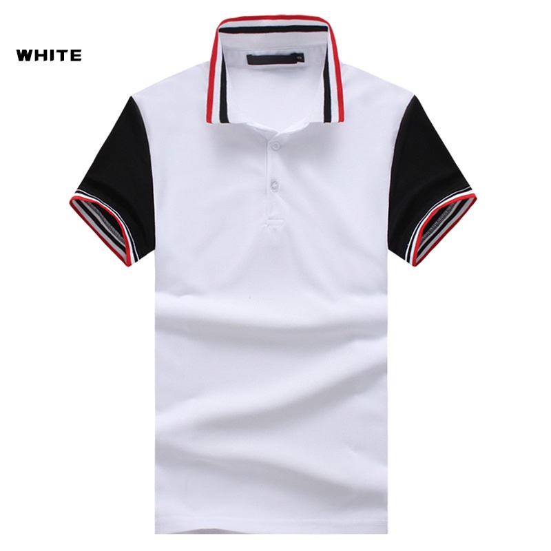 Title 3, Summer Mens Casual Slim Polo Shirt with Thread...